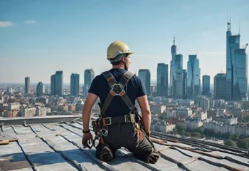 Prace wysokościowe przy budowie i naprawie dachów w Warszawie